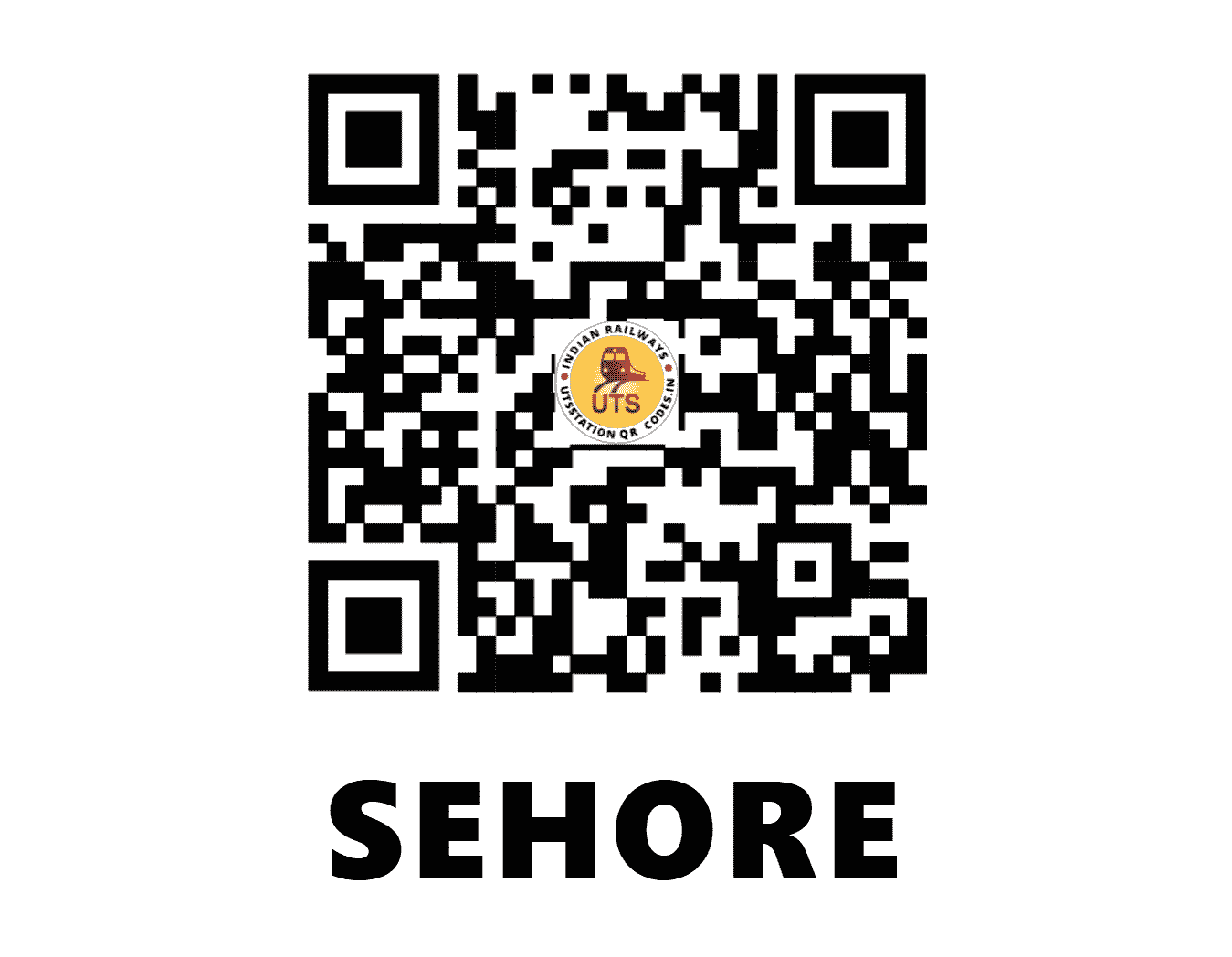 UTS QR Code for SEHORE - SEH (WR - MADHYA PRADESH)